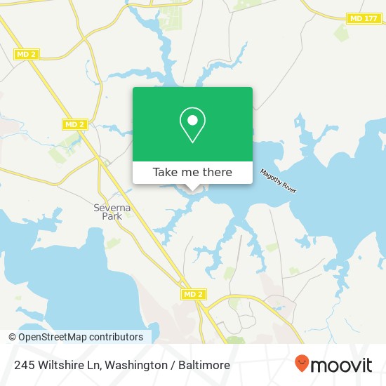 Mapa de 245 Wiltshire Ln, Severna Park, MD 21146