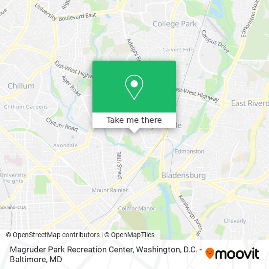 Magruder Park Recreation Center map