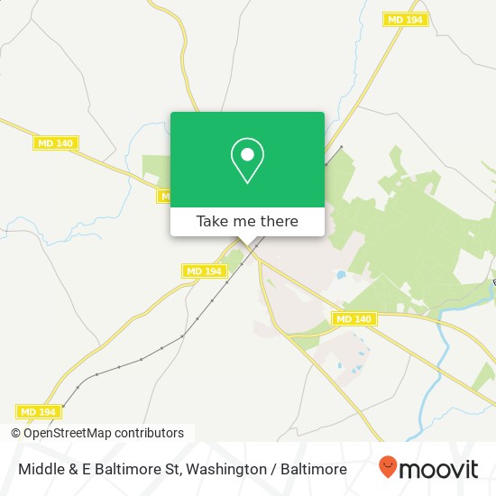 Mapa de Middle & E Baltimore St, Taneytown, MD 21787