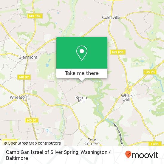Mapa de Camp Gan Israel of Silver Spring, 519 Lamberton Dr