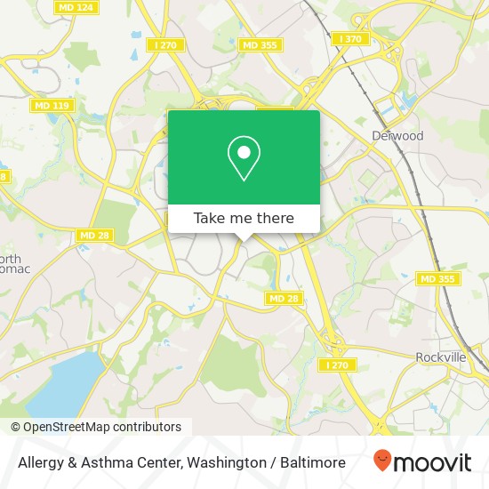 Allergy & Asthma Center, 14995 Shady Grove Rd map