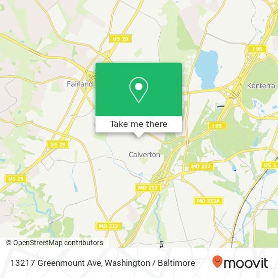 13217 Greenmount Ave, Beltsville, MD 20705 map