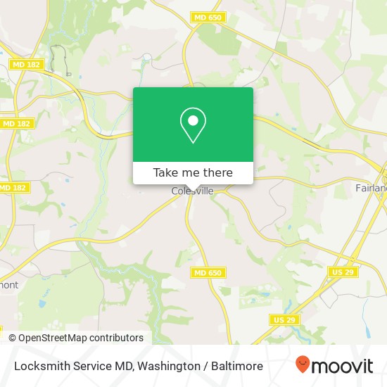 Mapa de Locksmith Service MD, 13335 New Hampshire Ave