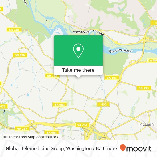 Mapa de Global Telemedicine Group, 7850 Westmont Ln