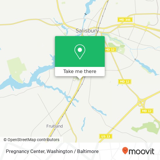 Mapa de Pregnancy Center, 1300 S Salisbury Blvd