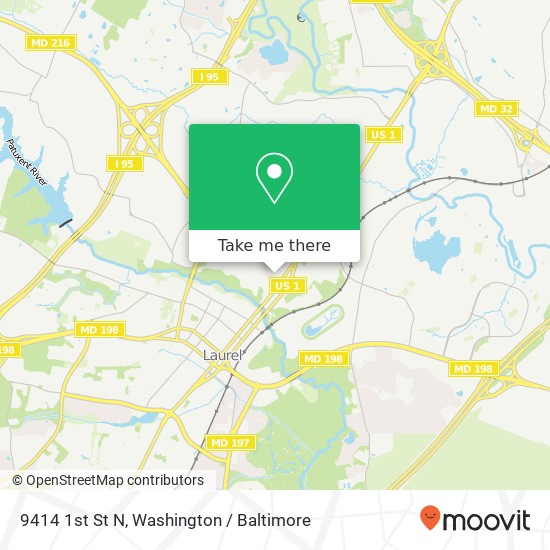 Mapa de 9414 1st St N, Laurel, MD 20723