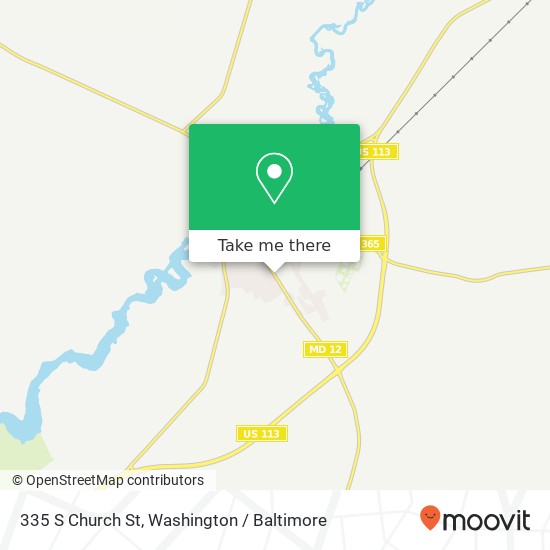335 S Church St, Snow Hill, MD 21863 map