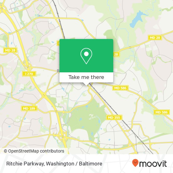 Mapa de Ritchie Parkway, Ritchie Pkwy, Rockville, MD 20852, USA