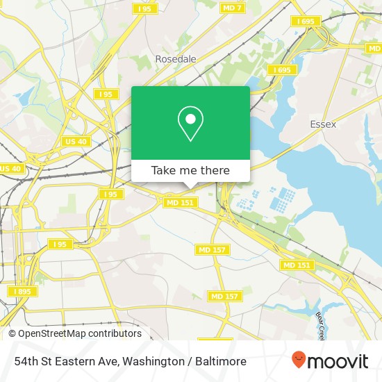Mapa de 54th St Eastern Ave, Baltimore, MD 21224