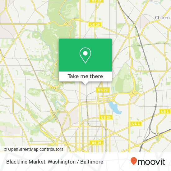 Mapa de Blackline Market, 3500 14th St NW