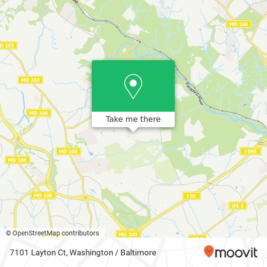 Mapa de 7101 Layton Ct, Elkridge, MD 21075