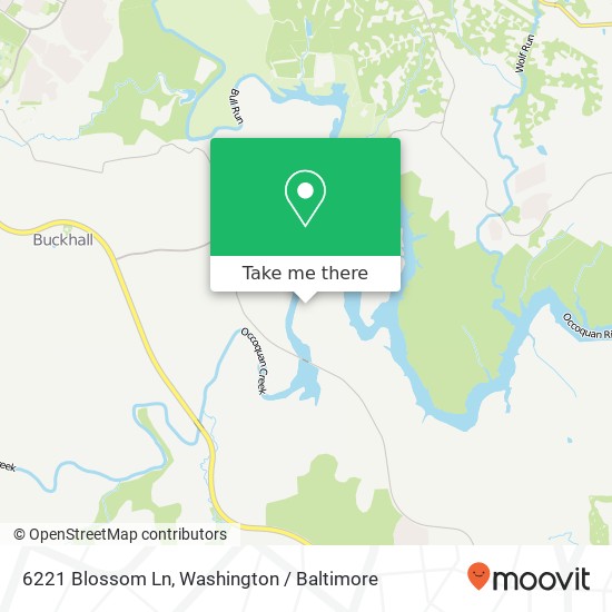 Mapa de 6221 Blossom Ln, Manassas, VA 20112