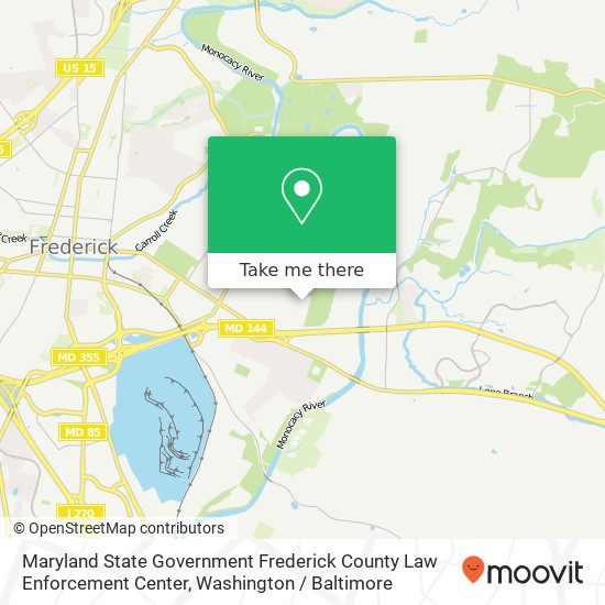 Maryland State Government Frederick County Law Enforcement Center, 110 Airport Dr E map