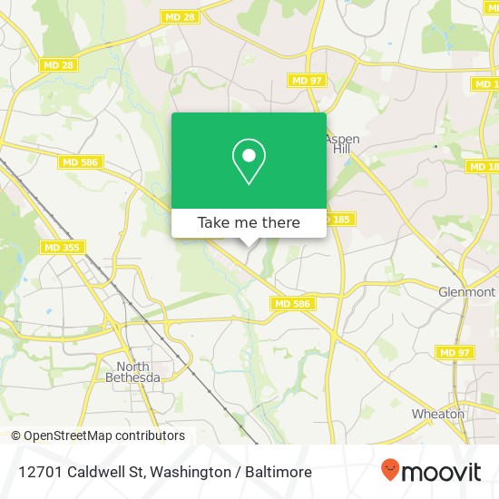 Mapa de 12701 Caldwell St, Rockville, MD 20853