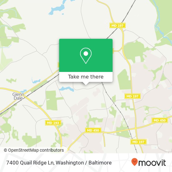 7400 Quail Ridge Ln, Bowie, MD 20720 map