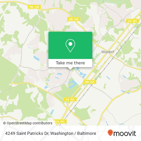 Mapa de 4249 Saint Patricks Dr, Waldorf, MD 20603