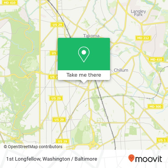 Mapa de 1st Longfellow, Washington, DC 20011