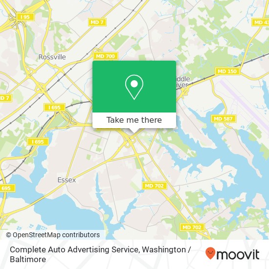 Mapa de Complete Auto Advertising Service, 1546 Eastern Blvd