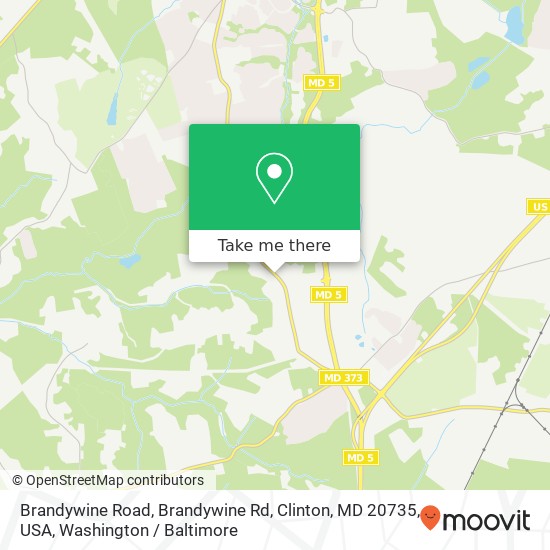 Mapa de Brandywine Road, Brandywine Rd, Clinton, MD 20735, USA