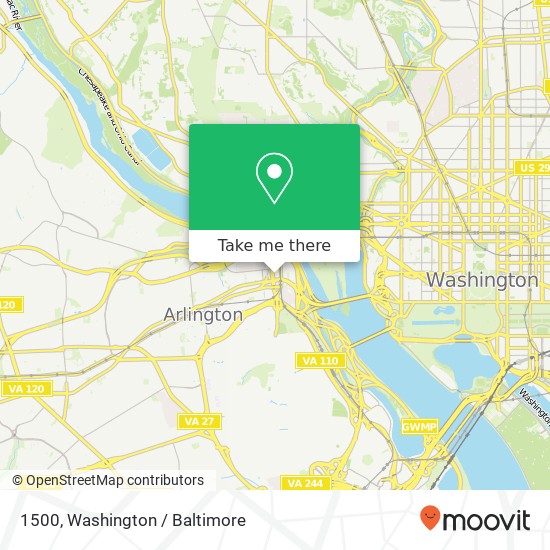 Mapa de 1500, 1700 N Moore St #1500, Arlington, VA 22209, USA