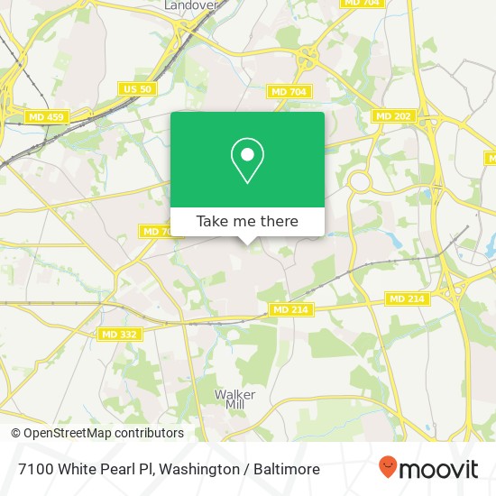 Mapa de 7100 White Pearl Pl, Capitol Heights, MD 20743