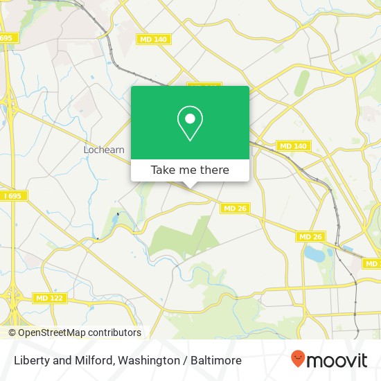 Mapa de Liberty and Milford, Gwynn Oak, MD 21207