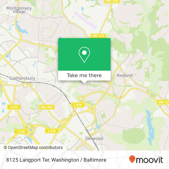 Mapa de 8125 Langport Ter, Gaithersburg, MD 20877