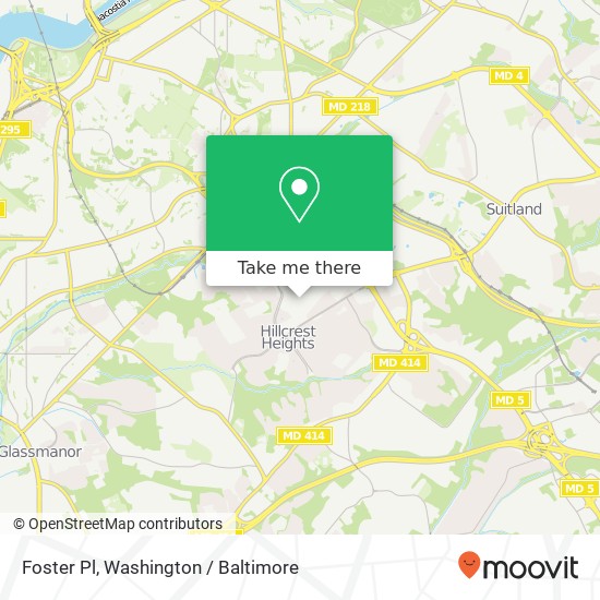 Mapa de Foster Pl, Temple Hills (MARLOW HGTS), MD 20748