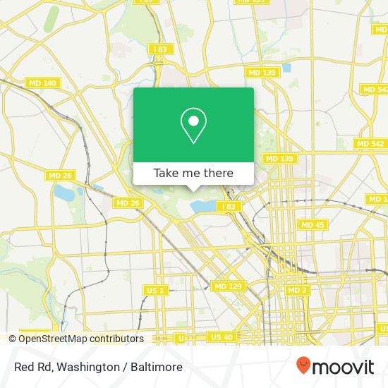 Red Rd, Baltimore, MD 21217 map