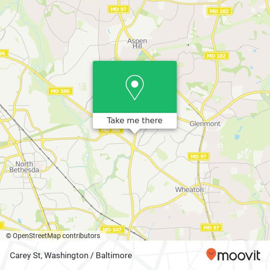 Mapa de Carey St, Silver Spring, MD 20902