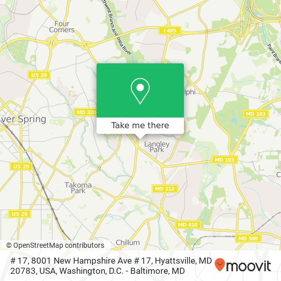 # 17, 8001 New Hampshire Ave # 17, Hyattsville, MD 20783, USA map