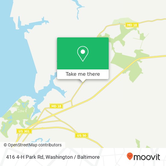 Mapa de 416 4-H Park Rd, Queenstown, MD 21658