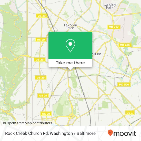Mapa de Rock Creek Church Rd, Washington, DC 20011