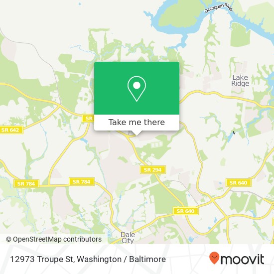 Mapa de 12973 Troupe St, Woodbridge, VA 22192