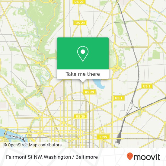 Fairmont St NW, Washington, DC 20001 map