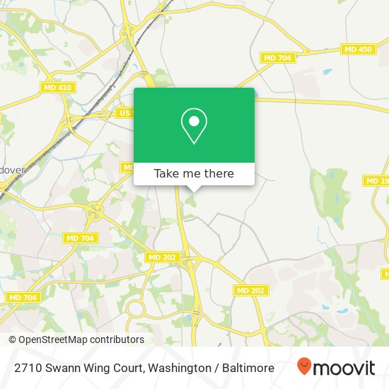 Mapa de 2710 Swann Wing Court, 2710 Swann Wing Ct, Glenarden, MD 20706, USA