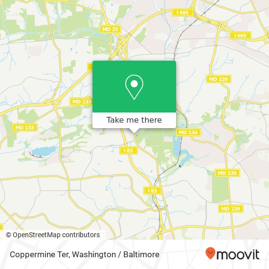 Coppermine Ter, Baltimore, MD 21209 map