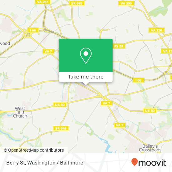 Mapa de Berry St, Falls Church, VA 22042