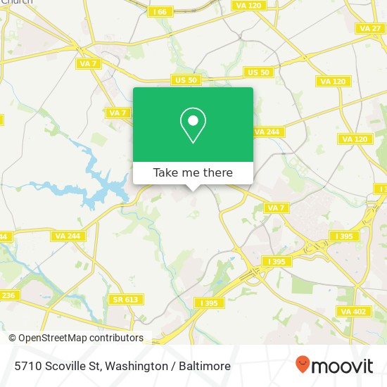 Mapa de 5710 Scoville St, Alexandria, VA 22311