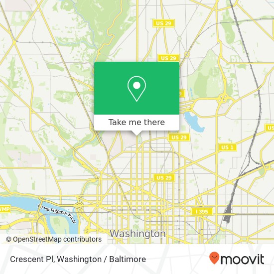Mapa de Crescent Pl, Washington, DC 20009
