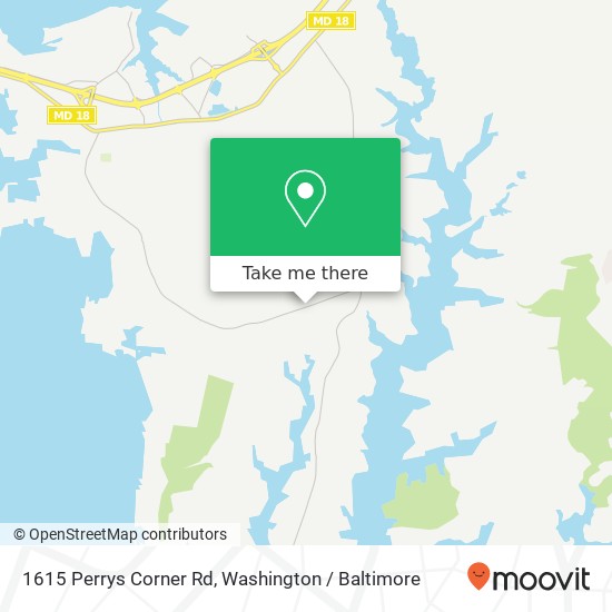 Mapa de 1615 Perrys Corner Rd, Grasonville, MD 21638