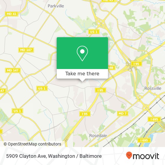 5909 Clayton Ave, Baltimore, MD 21206 map