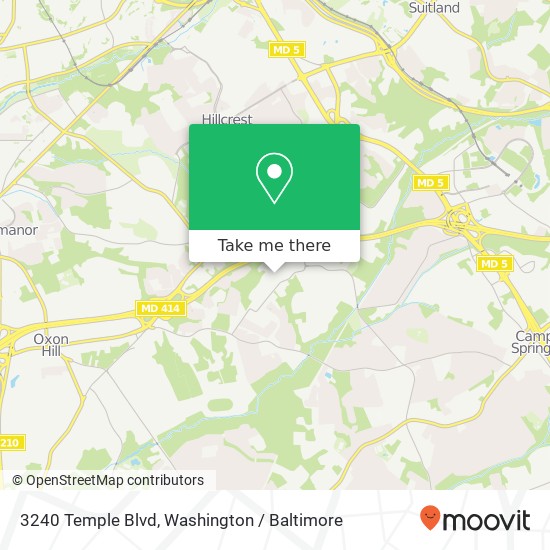 3240 Temple Blvd, Temple Hills, MD 20748 map