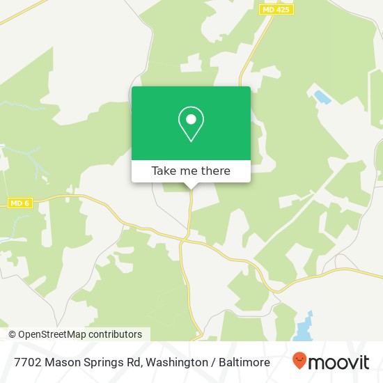 Mapa de 7702 Mason Springs Rd, La Plata, MD 20646