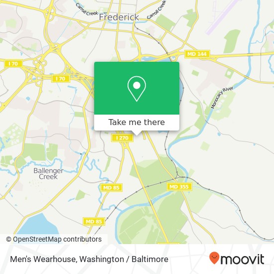Mapa de Men's Wearhouse, Frederick, MD 21703