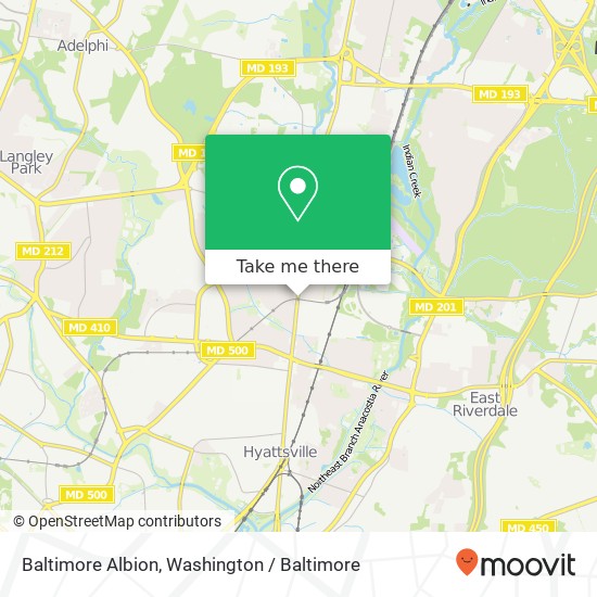 Mapa de Baltimore Albion, College Park, MD 20740