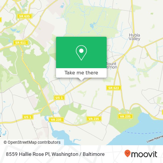 Mapa de 8559 Hallie Rose Pl, Alexandria, VA 22309