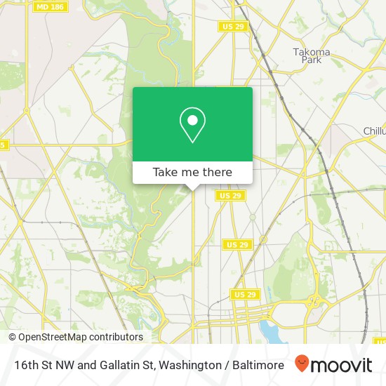 Mapa de 16th St NW and Gallatin St, Washington, DC 20011