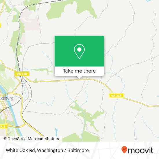 White Oak Rd, Fredericksburg, VA 22405 map