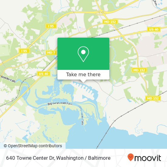 Mapa de 640 Towne Center Dr, Joppa, MD 21085